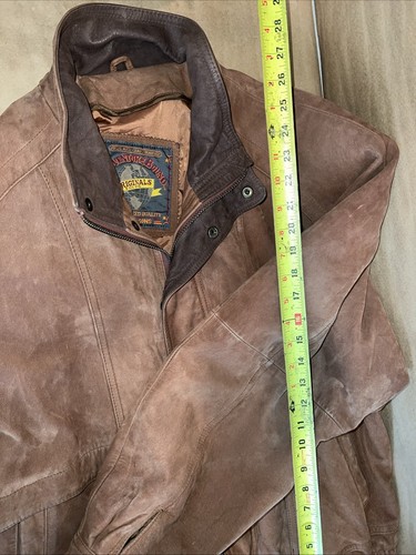 Vintage Wilsons Adventure Bound Leder Bomberjacke Herren XL braun - Bild 5 von 6