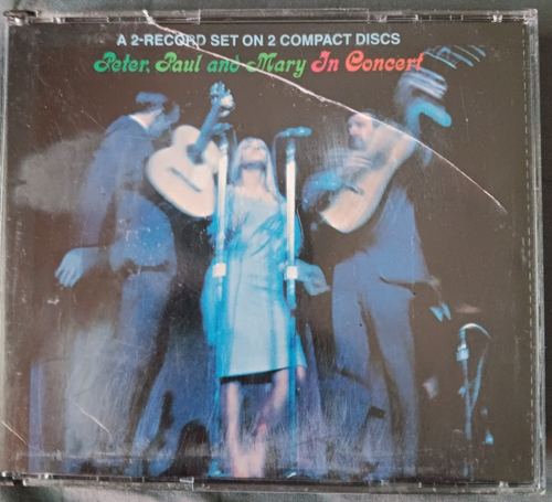 PETER, PAUL AND MARY - in Concert - 2-CD SET. LIVE FOLK MUSIC 60's/70's