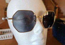 New Prodesign Denmark 8127 c.2031 Hexagonal Sunglasses Blueish Lenses 52-17-145