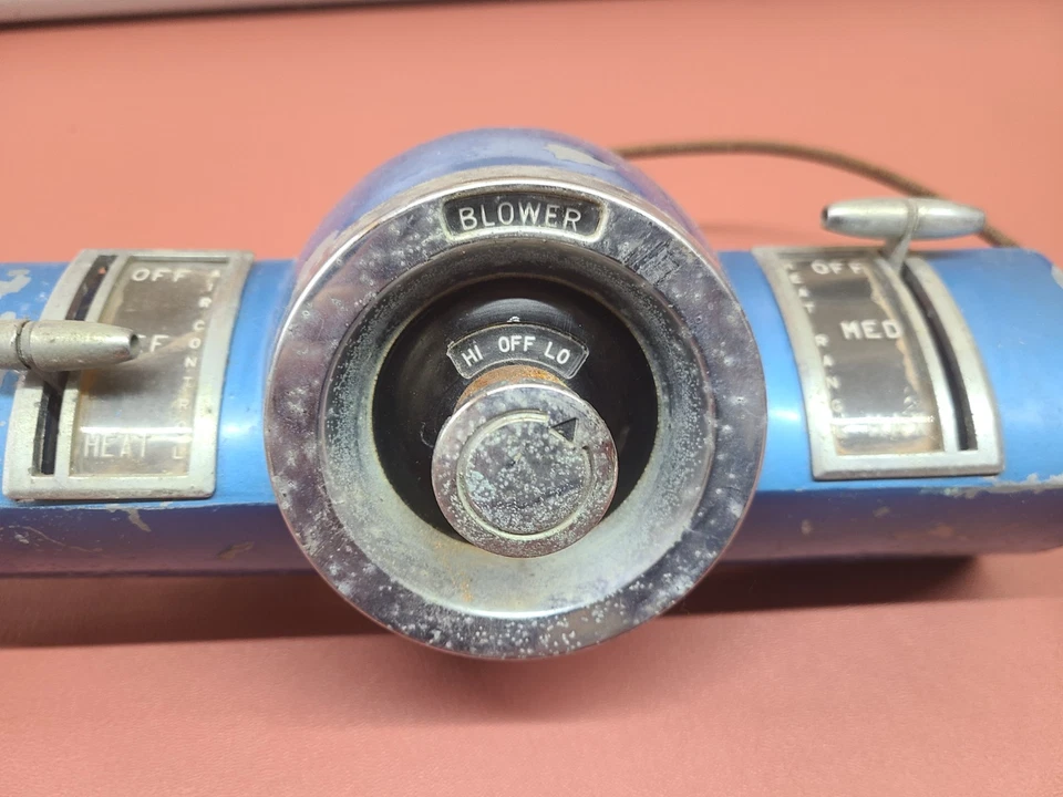 Buick Roadmaster 1957 panel de instrumentos inferior cubierta calefacción control faro interruptor Foto 4 de 4