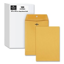 Quality Park Clasp Envelope,Clasp/gummed Closure,6.5 X 9.5, Kraft, 100/box New