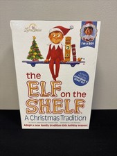 The Elf On The Shelf Christmas Brown Eye Tone Boy Scout Doll and Book Brand New 