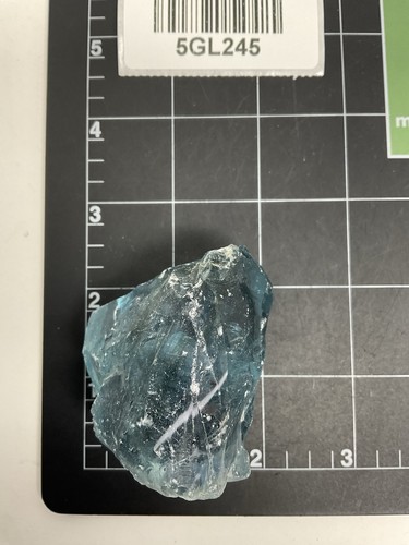 Federal Blue Art Glass Cullet Glowing Manganese Slag Glass #5GL245 - Picture 8 of 8