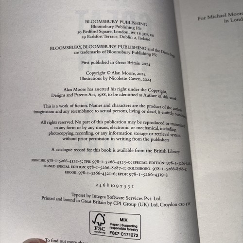 Signed Book - The Great When by Alan Moore First Edition 1st Print - Picture 6 of 6