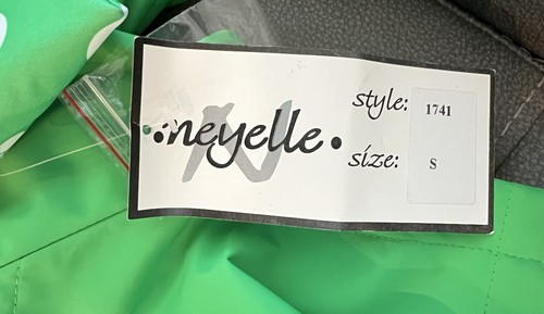 Neyelle Rain Jacket Coat Removable Hood Green With Polka Dot Lining New SZ Sm - Picture 6 of 9