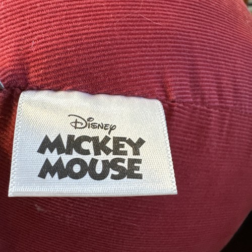 Pottery Barn Kids Pillow Mickey Mouse Shaped Round Throw 11” Plush Ears Corduroy - Picture 3 of 9