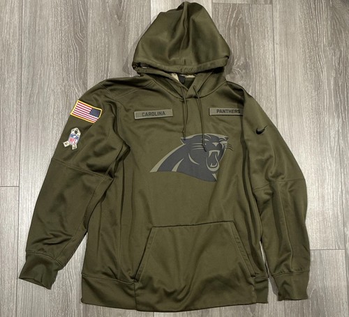 Nike Carolina Panthers Salute To Service Football Hoodie Sweatshirt Mens Size XL