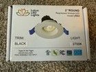 Lotus LED Lights 2" Round Regressed Gimbal LED 5W 2700K 120V Black LRG2 NEW