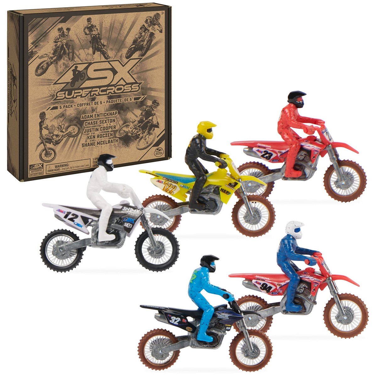 Supercross, Authentic 5-Pack of 1:24 Scale Die-Cast Small