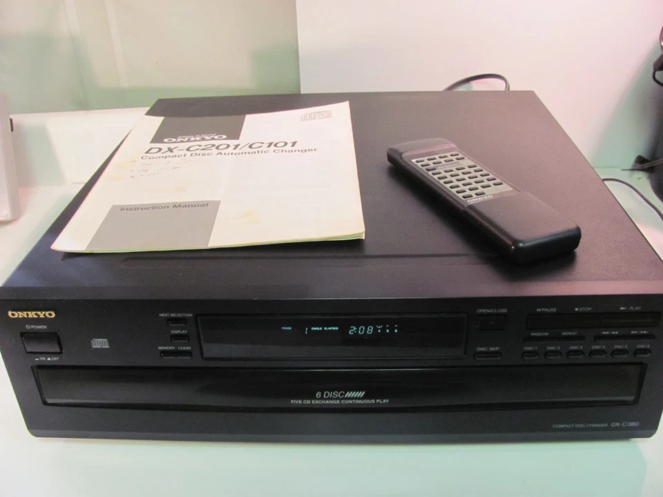 Cambiador de discos compacto Onkyo DX-C380 CD carrusel 6 discos - Incluye control remoto y manual Foto 4 de 4