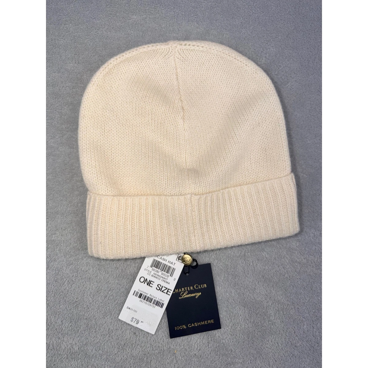 NWT  Charter Club Luxury 100% Cashmere Hat – Ivory– One Size MSRP $79 Charter Club Women main image 2