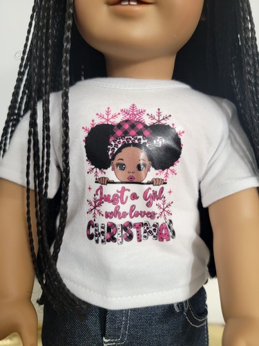 Doll T-Shirt Christmas Graphic - fits most 18" dolls including American Girl - Picture 2 of 4