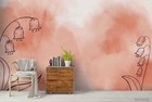 3D Watercolor Floral Background Self-adhesive Removeable Wallpaper Wall Mural
