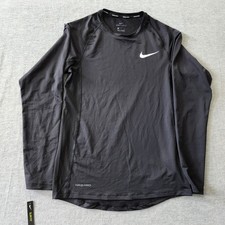 Nike Pro Dri-FIT Long Sleeve Compression Shirt Black Men’s Size Small Slim Fit