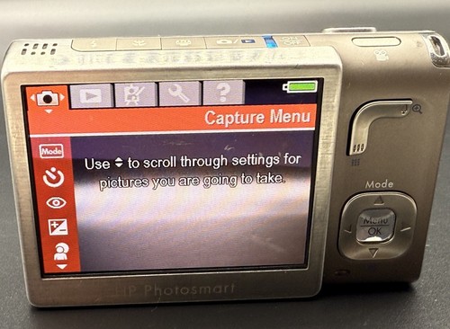 HP Photosmart R927 Silver 8.2MP Digital Camera + Battery + Charger + 2GB SD Card - Picture 6 of 9