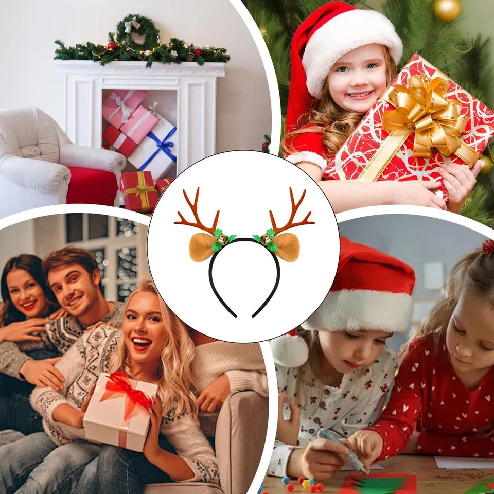 Diadema de asta de Navidad astas de Navidad disfraz sombreros linda elegancia Foto 4 de 4