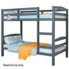 KINGSTON SLUMBER Single Bunk Bed Frame, Solid Pine 2-in-1 Modular Design,