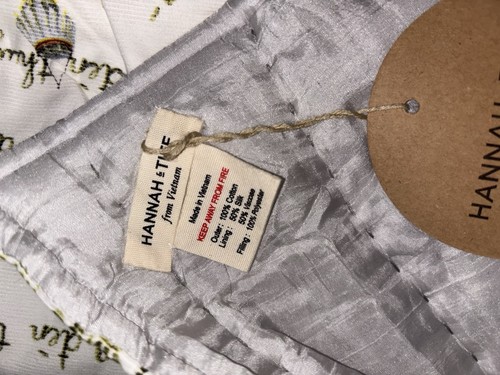 Hannah And Tiff Baby Hand Quilted Corduroy Blanket Set 100% Cotton 100% Silk - Picture 7 of 7