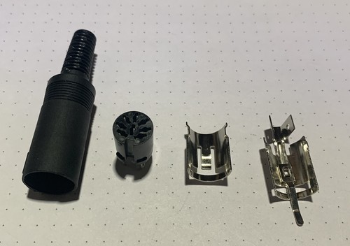8 Pin Circular Female DIN Connector, Cable Mount, P/N SD-80J, 1 Each - Picture 2 of 4