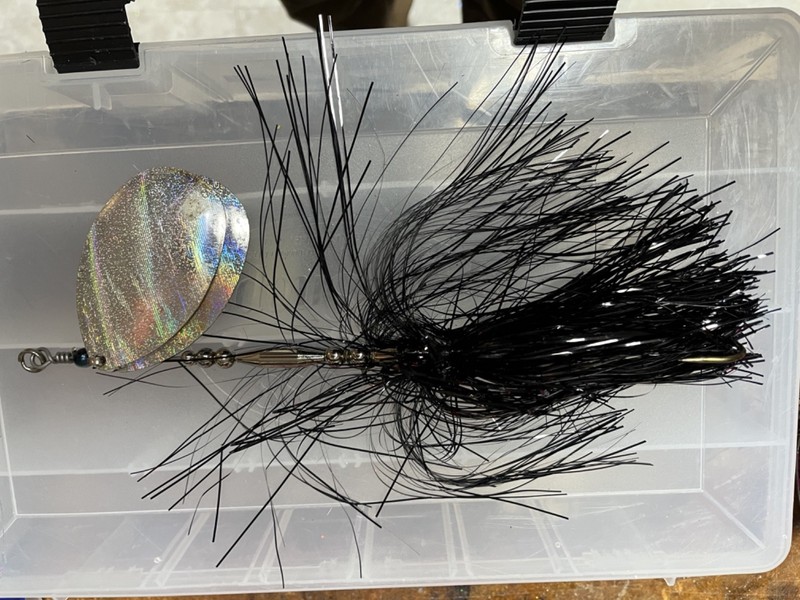 Musky bucktail spinner #12 Blade HoloSilver