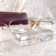 Vintage Cartier Eyeglasses Trinity Oval Gold Frame 53-20-130 with Leather Pouch