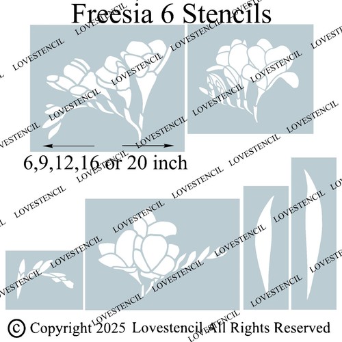 Garden Fence/Wall Stencils XL - Lovestencil - Sunflower/Marigold/Hyacinth/Lily - Picture 50 of 89