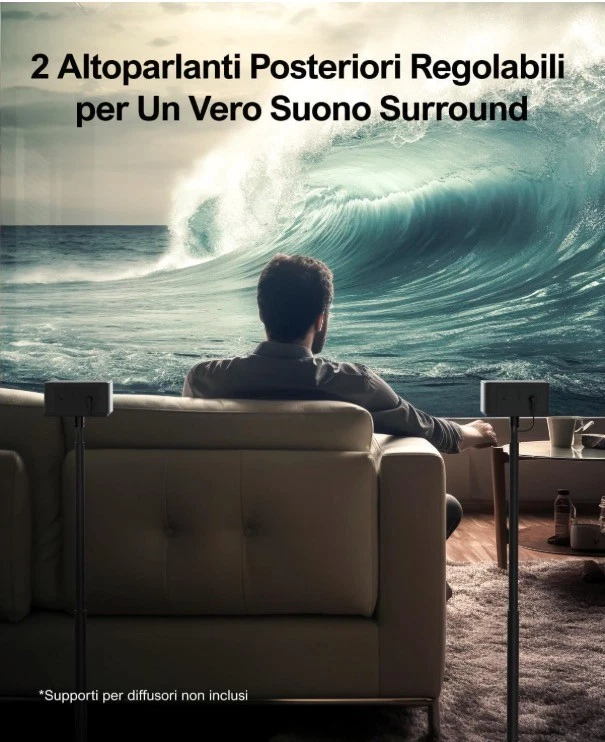 ULTIMEA Soundbar 5.1 per TV, Sistema Audio 3D Surround Virtuale, con Subwoofer W - Immagine 3 di 4