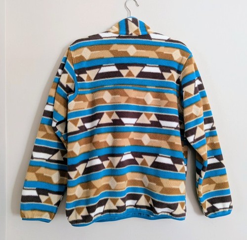 Patagonia Women’s Synchilla Aztec Snap T Fleece Pullover Hiking Jacket Size M - Picture 2 of 6