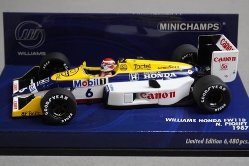 1:43 MINICHAMPS 400870006 Williams Honda FW11B 1987 #6 N. Piquet model car - Picture 3 of 9