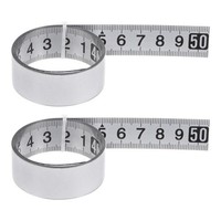 2X Selbstklebende MaßBand 50Cm Metrische Metall Klebrige Stahl Werkbank Lineal