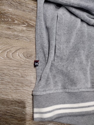VTG Phat Farm Tracksuit Top Mens XL Gray Velour Crest Y2K 90s Rap Streetwear - Picture 2 of 8