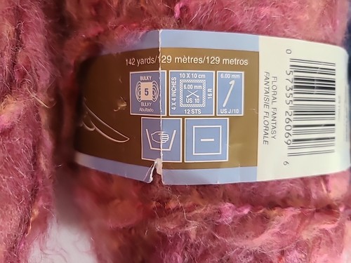 2 Skeins Patons Divine Blue Pink Yarn Floral Fantasy 06740 Acrylic Mohair 100g - Picture 11 of 15