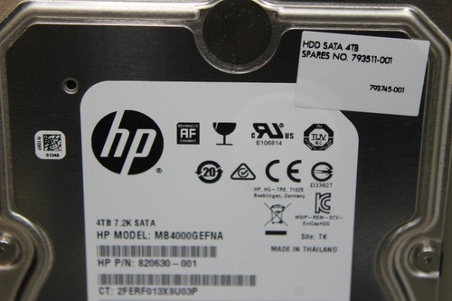 T439~ HP Seagate ST4000NM0024 ENTERPRISE 4TB 3.5" SATA 128MB 7.2K 6Gb/s HDD - Picture 2 of 5