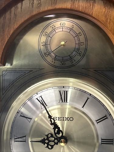Seiko Westminster Whittington QXJ113BLH Mantel Clock Dial Roman Numbers Tested - Bild 3 von 11