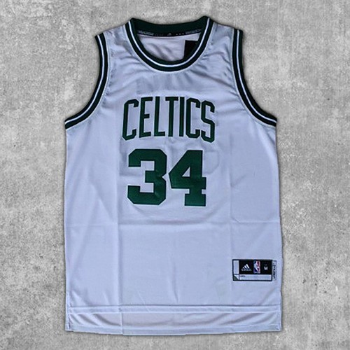 Neu Basketball Trikots Genäht Lakers #34 #4 #5 Weiß/Schwarz-Grün S-2XL - Bild 3 von 14