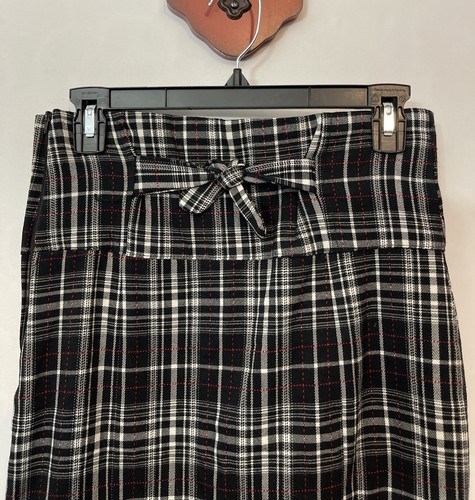 Wet Seal Womens Small Black Plaid Stretch Side-Zip Knee-Length Pencil Skirt! A82 - Picture 5 of 6