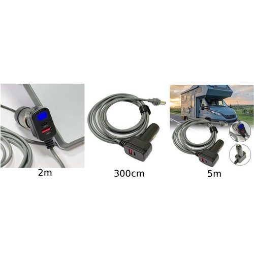 Chargeur Voiture Câble Alimentation Charge Câble Extra Long Polyvalent Compati - Photo 10/14
