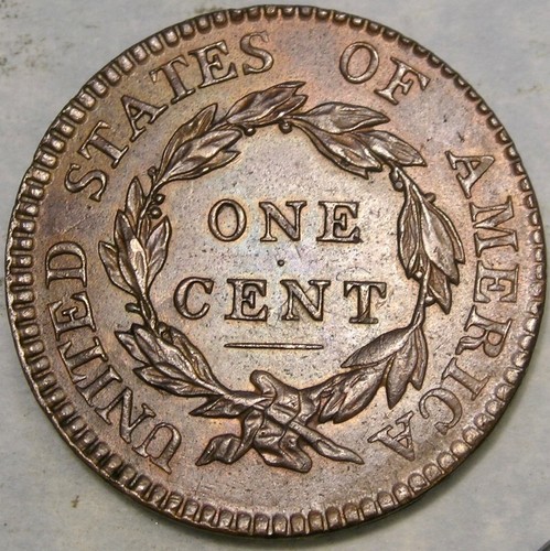 1817 CORONET HEAD LARGE CENT VERY ATTRACTIVE GORGEOUS FEATURES A SCARCE BEAUTY - Picture 4 of 4