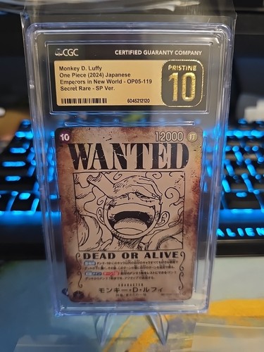 🔥 Monkey D Luffy Wanted Poster OP05-119 CGC PRISTINE 10 Secret Rare - 第 1/3 張圖片