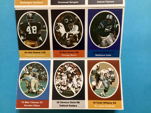 FRANCOBOLLI CALCIO ACTION PLAYER SUNOCO NFL 1972 1 CONFEZIONE MAI APERTA 9 FRANCOBOLLI  - Foto 3 di 3