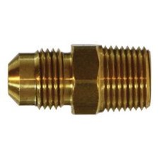 10265 Adapter, 3/8 in Male Flared x 1/2 in Male NPTF, Brass (2 Pack)