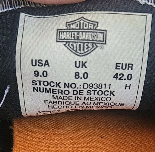 Harley-Davidson Men's Roarke Sneaker Black Size 9 Black/Orange Low Top 093811 - Picture 6 of 6