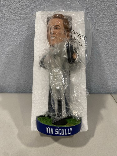 Vin Scully Bobblehead LA Dodgers Broadcaster Talking Into Microphone 2013 - Imagen 2 de 5