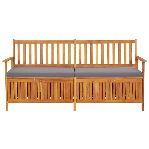 Truhenbank mit Kissen 170 cm Massivholz Akazie - Bild 2 von 7