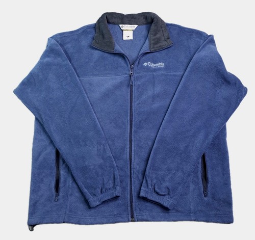 Columbia Sportswear Field Gear Jacket Mens XL Blue Fleece Full Zip Mock Neck - Picture 2 of 19