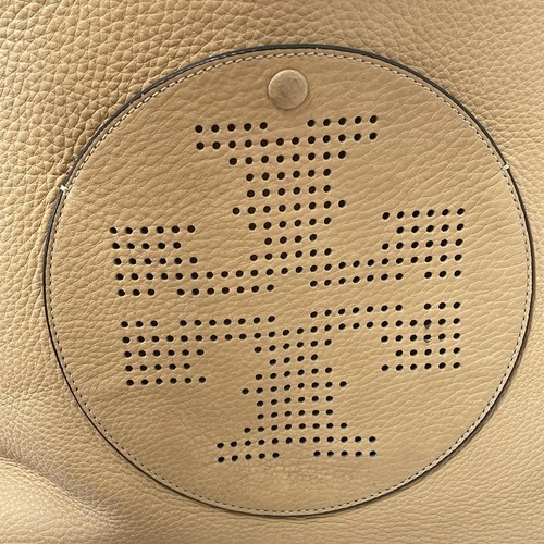 Auth TORY BURCH - Beige Leather Tote Bag - Picture 8 of 9