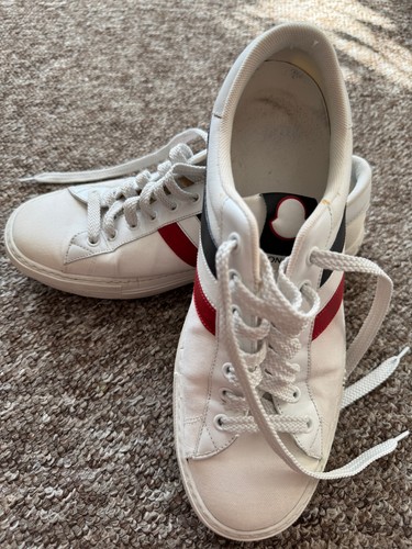Moncler Hombre Zapatillas de Lona Blanco Reino Unido Talla 8 (UE Talla 42) - Imagen 15 de 16