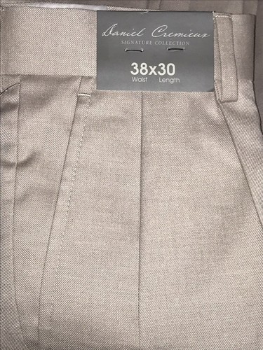 Daniel Cremieux Para Hombres Nuevos $85 Pantalones Plisados Pantalones 38 38w 38x30 Arena Nuevos con Etiquetas - Imagen 3 de 14