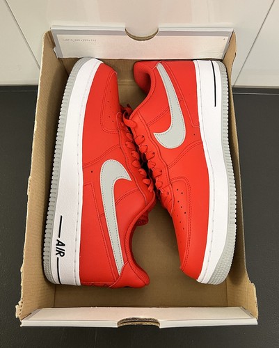 New Nike Air Force 1 Low University Red Light Grey DD7113 600 Men Size 10.5 - Picture 9 of 10