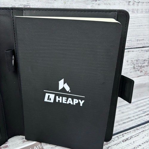 Heapy Arlington Wireless Charging Portfolio PP8110 Black Notepad New Open Box - Picture 6 of 12